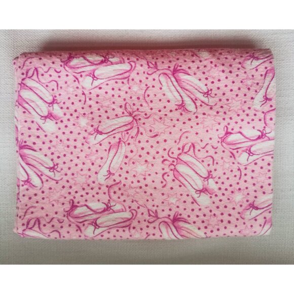 90's Ballet Slippers Baby Blanket 100% Cotton by RED International Textiles Ltd. - Picture 2 of 5